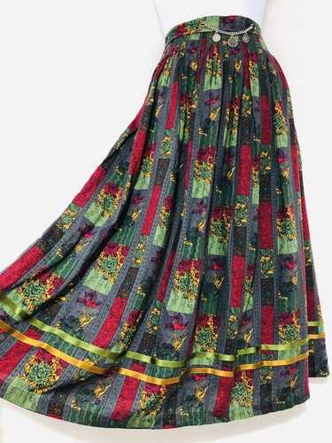 Vintage skirt green - skirt, grey