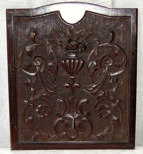 Carved wood panel antique - wood,