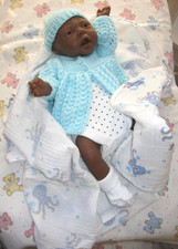 BOY Doll Black Vintage JESMAR Anatomically Correct + Nappy Preemie Baby Clothes