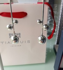 Tianguis Jackson Sterling Silver Ball drop earrings. Length 6cm
