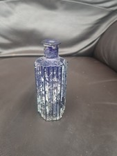 Antique / Vintage TOOGOODS PATENT ribbed Chemists blue glass Poison Bottle a/f