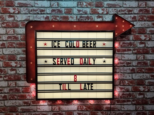 American lightbox sign - american,