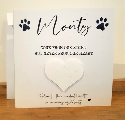 Dog loss card - dog,