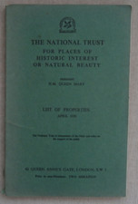 The National Trust List of Properties 1950, softback .