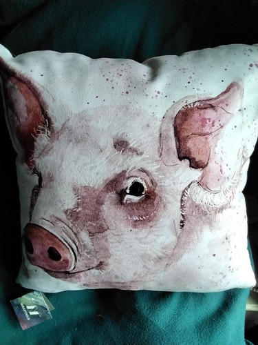 Wraptious cushion pink - cushion,, pig