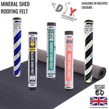 Roofing Sheets Shed Roof Felt Black Green Mineral Finish - 5m 8m 10m