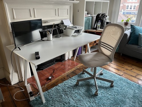 Desk and chair - desk, (available