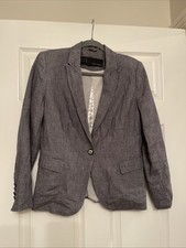 Zara Basic Linen Jacket Size L