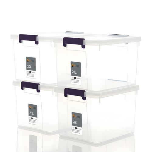 Clear plastic storage boxes - clear,