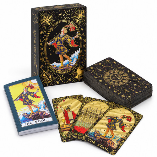 Gold foil tarot - gold, cards