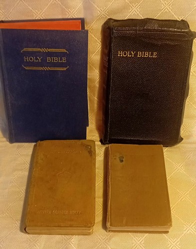 Vintage holy bible inc ww2 - x,