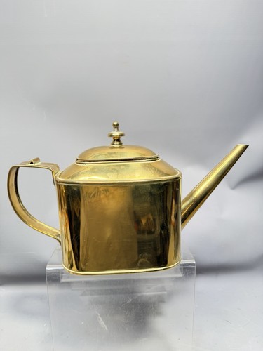 Antique victorian brass teapot - brass,