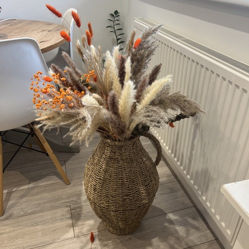 Rattan woven vase tall - tall, floor