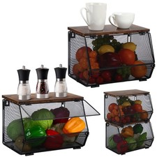 2 Pcs Stackable Mesh Fruit