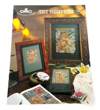 ART NOUVEAU Cross Stitch Charts - Patterns Booklet - by DMC Collection 1995 RARE