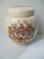 Sadler England Prince Charles Lady Diana Commemorative Wedding Vase / Jar