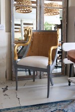 2 x Vintage Ornate Gold Swan Chairs For Renovation / Re Upholstery