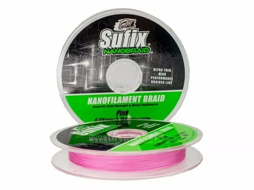 Sufix nanobraid hot pink - pink, 100m
