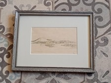 ANTIQUE PENCIL DRAWING OF A