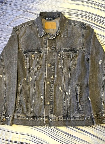 Zara mens grey denim - zara,