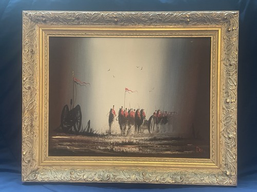 Military oil painting - military,