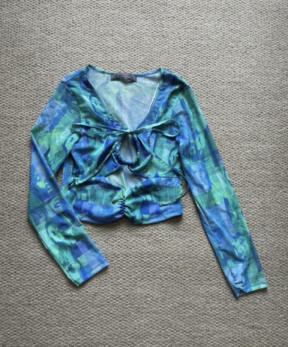 Blue and green sheer - green,