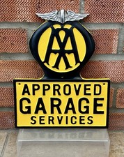 Large~ AA~ Approved Garage Services  Automobile Aluminium Man Cave~Garage