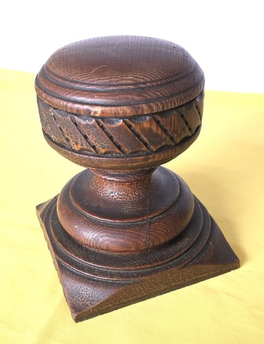 Antique carved wooden stair - antique,