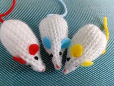 Hand knitted mice little - ,