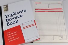 A5 CARBONLESS TRIPLICATE INVOICE BOOKS. 50 LEONARDO NCR SETS   
