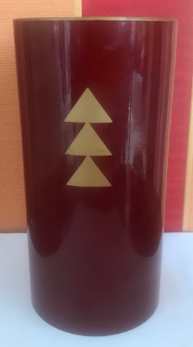 Japanese red lacquered - lacquered, flower