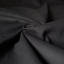 Black 100% Cotton Twill Heavy