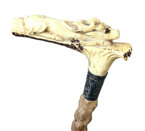 Vintage antique carved - antique, antler
