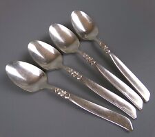 Oneida Community Coffee Spoons x 4. "South Seas" Pattern. Silver plated. 4.5"