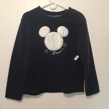 Disney Sleepwear Women’s Faux Sweater Mickey Pullover Crewneck Size Small