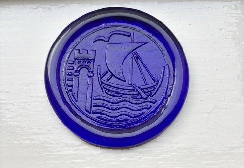 Handmade bristol blue glass - blue,