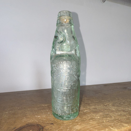 Antique green glass codd - antique,