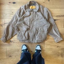 Vintage Timberland Brown Leather bomber jacket High-quality Leather size xl