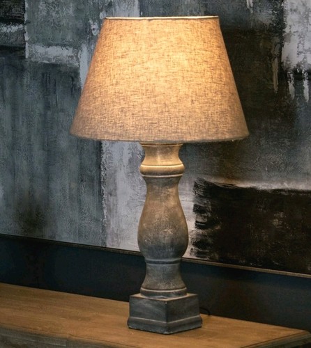 Rustic ceramic table - ceramic, lamp