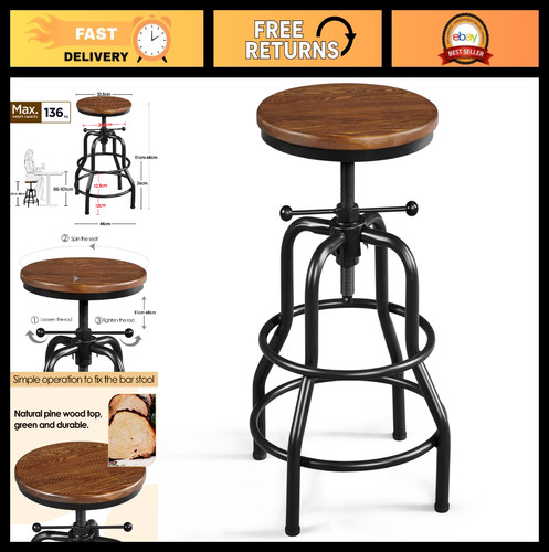 Vintage round adjustable - vintage, bar