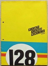 FIAT 128 RALLY 1300 Car Sales Brochure c1973 #3208