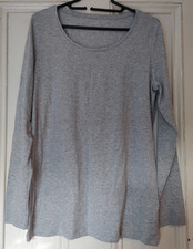 Esmara Long Sleeved Scoop Necked T-Shirt_Size L 16/18_Grey Marl