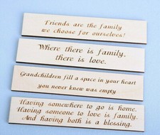 Wooden engraved quote - engraved, plaque