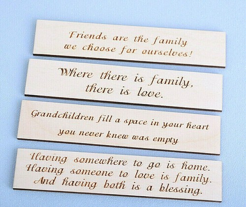 Wooden engraved quote plaque - wooden,