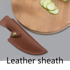 Cover Chef Butcher Kitchen Tools Full Tang Handle Leather Sheath