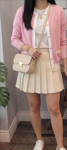 Zara womens pink white knit - pink,