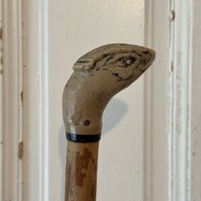 Vintage Walking Stick Resin Handle Snake As Found