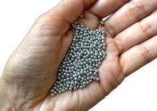 50g Silver NO HOLE round micro glass seed beads 2-2.5mm size for any craft makin