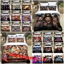 Wrestling Entertainment WWE Duvet Cover Pillowcas Single Double King Bedding Set
