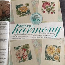 William morris art nouveau flower cards Cross Stitch Chart